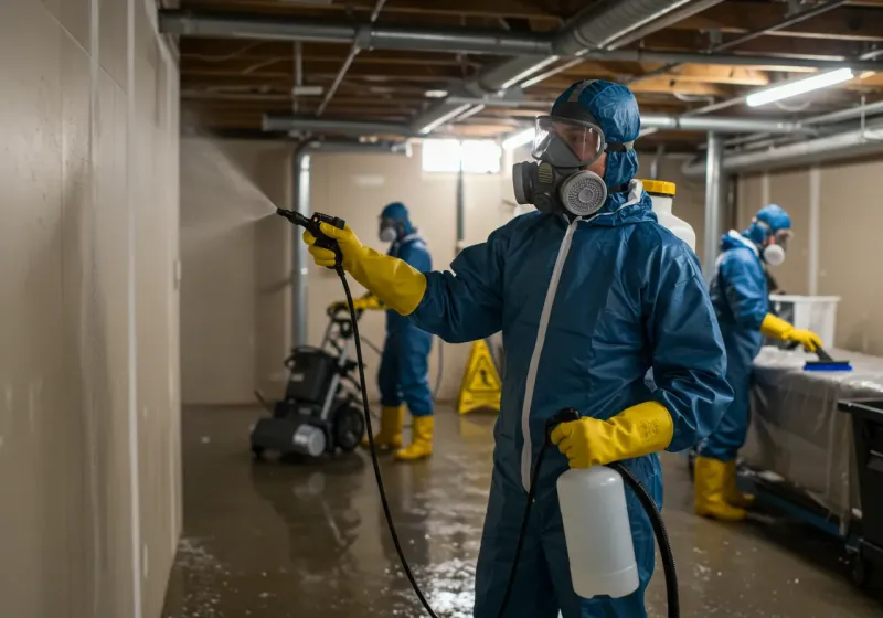 Basement Sanitization and Antimicrobial Treatment process in Van Buren County, AR