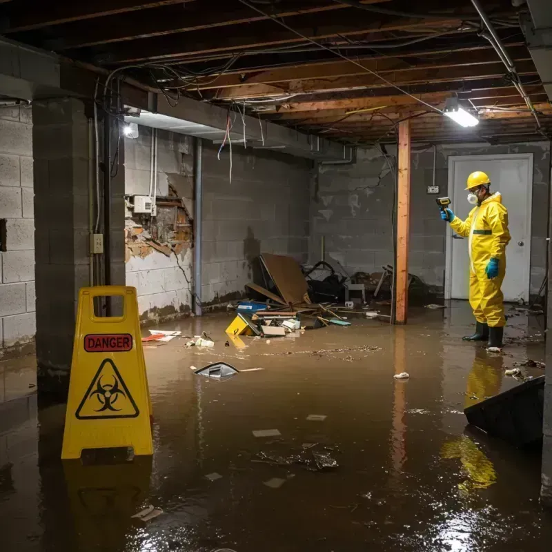 Flooded Basement Electrical Hazard in Van Buren County, AR Property